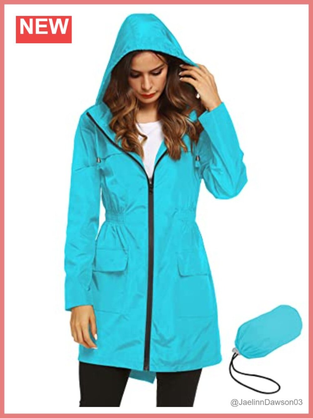 Waterproof Lightweight Hooded Rain Jacket Active Outdoor Raincoat